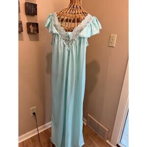 Sears Vintage Long Nightgown V-Neck V-back with Lace